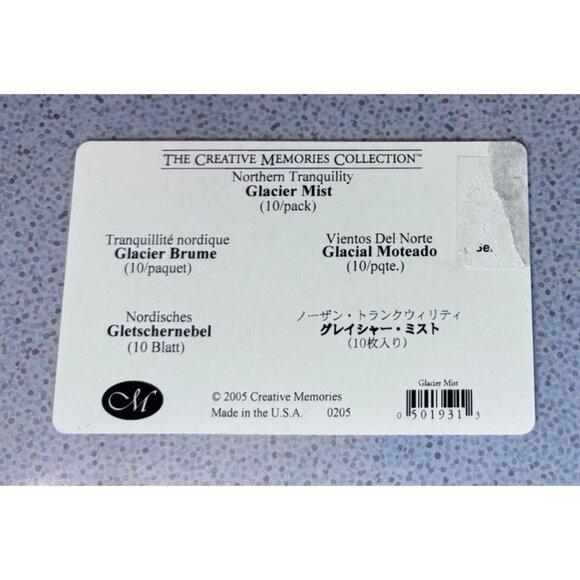 Creative Memories Shades Glacier Mist Blue 10x12 Photo Mounting Paper NEW - Picture 3 of 3